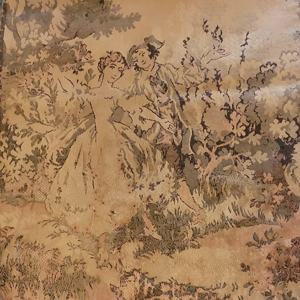 Vintage French Late 1800's Tapestry with Pastoral Scene
